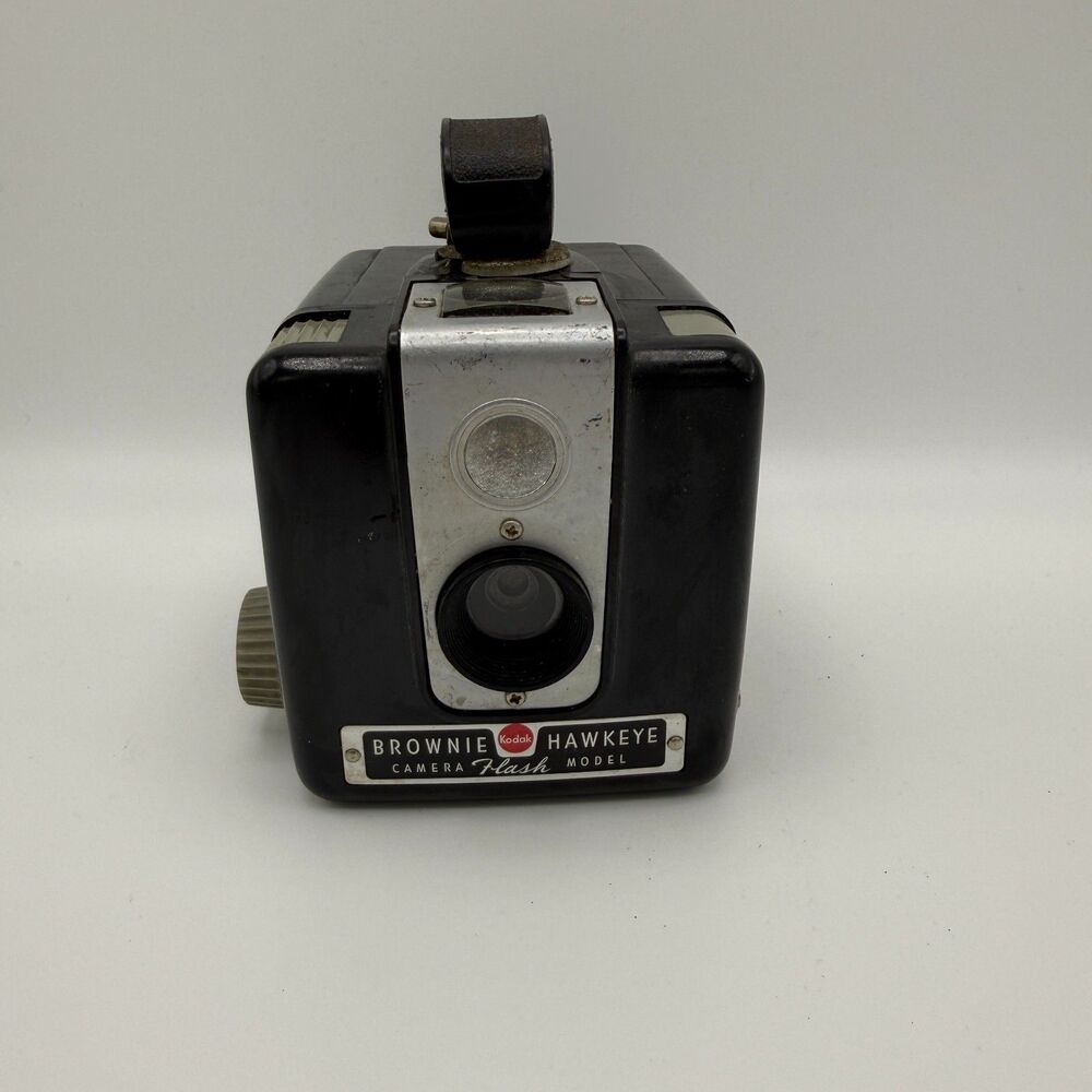 Kodak Brownie Hawkeye Flash Model Camera – Untested As-Is – Vintage Box Camera